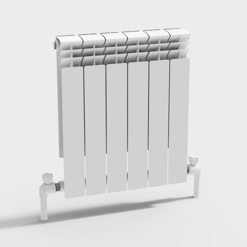 Modern small to medium sized white radiator