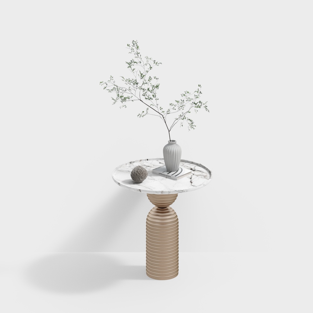 Moderner Eckmetalltisch.