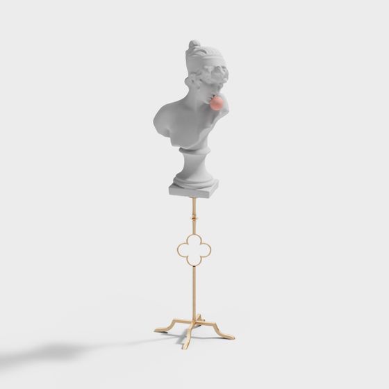 Bubble Blowing Statue 3D model