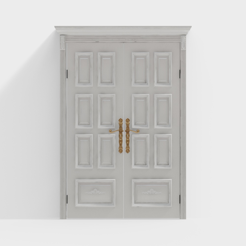 Дверь Jane Ou с двойным открыванием белого цвета