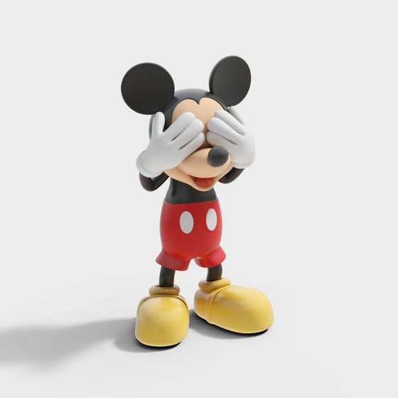 Mickey Mouse Covering Eyes 3D model