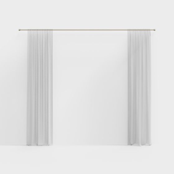 Stylish Sheer Curtain 3D model for Creative Projects