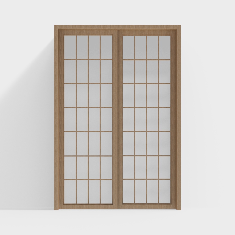 Grille Sliding Wooden Doors