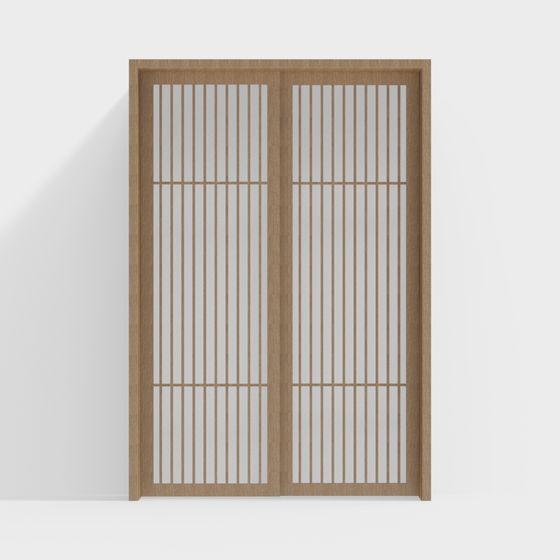 木製グリッドドア