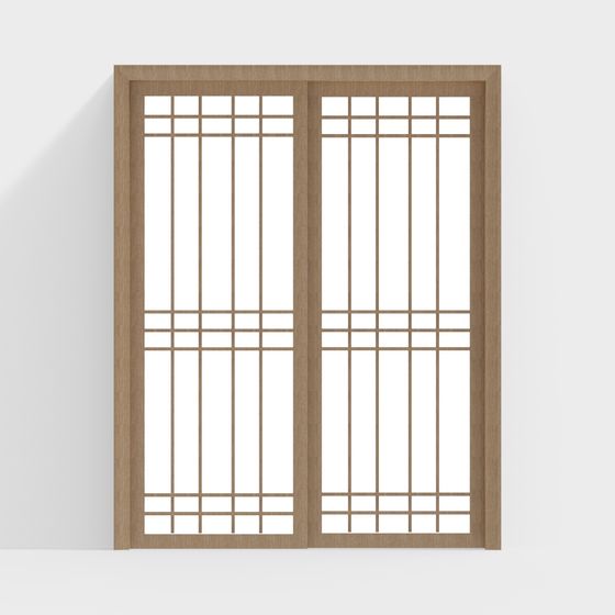 Elegant Shoji Door 3D model for Contemporary Spaces