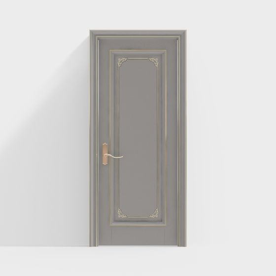 Elegant 3D Model Door with Classic and Modern Fusion