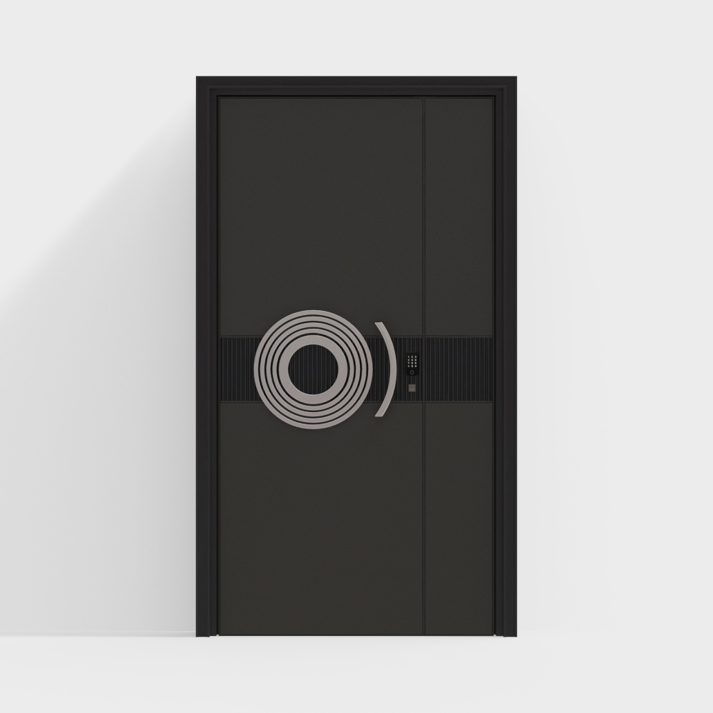 Porta blindata rotonda di supporto moderno