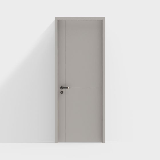 Beige Minimalist Doors in Gray