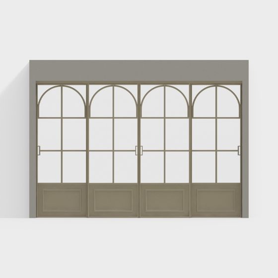 Porta scorrevole in vetro francese