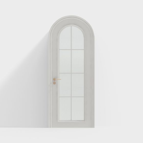 Gray Jane-Eun Arc Glass Doors 3D Model for Interiors