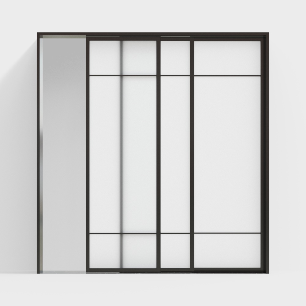 Simple modern glass sliding doors