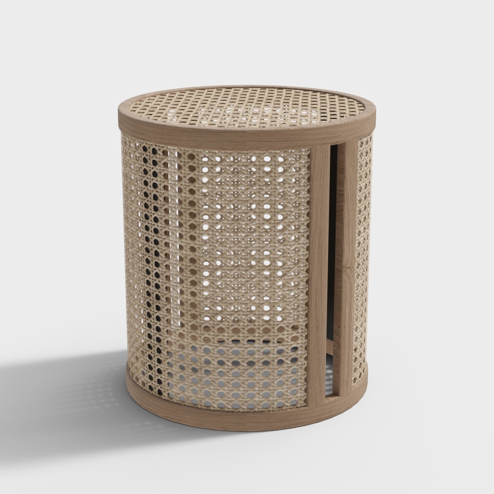 Sgabello intagliato nordico