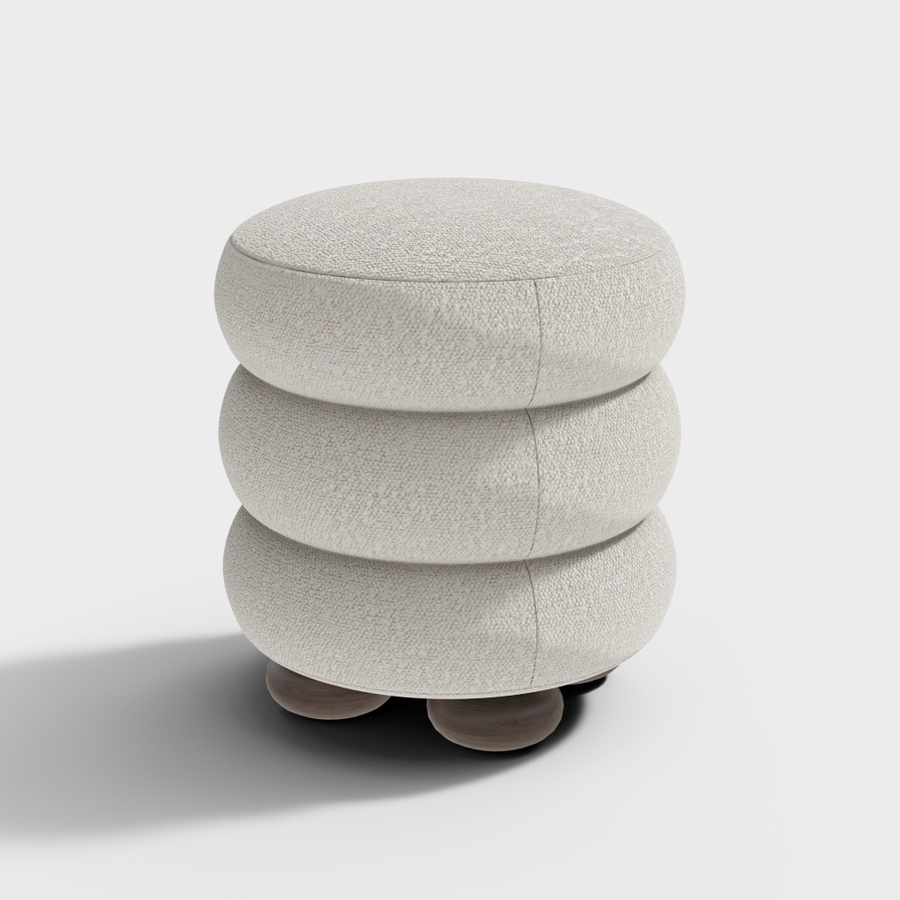 Modern cloth round stool