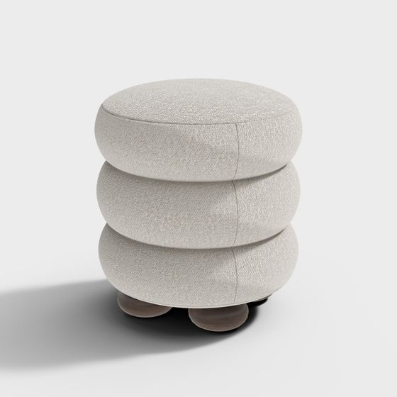 Roundy Stool 3D model for Modern Interiors