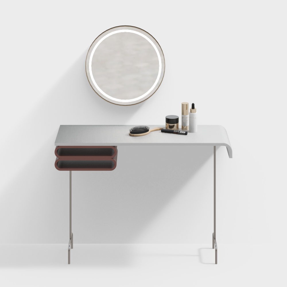 Elegant Minimalist Vanity Table 3D model