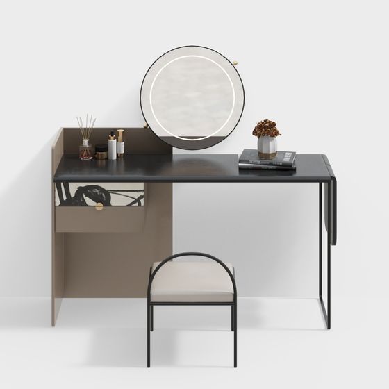 Elegant Minimalist Vanity Table 3D model