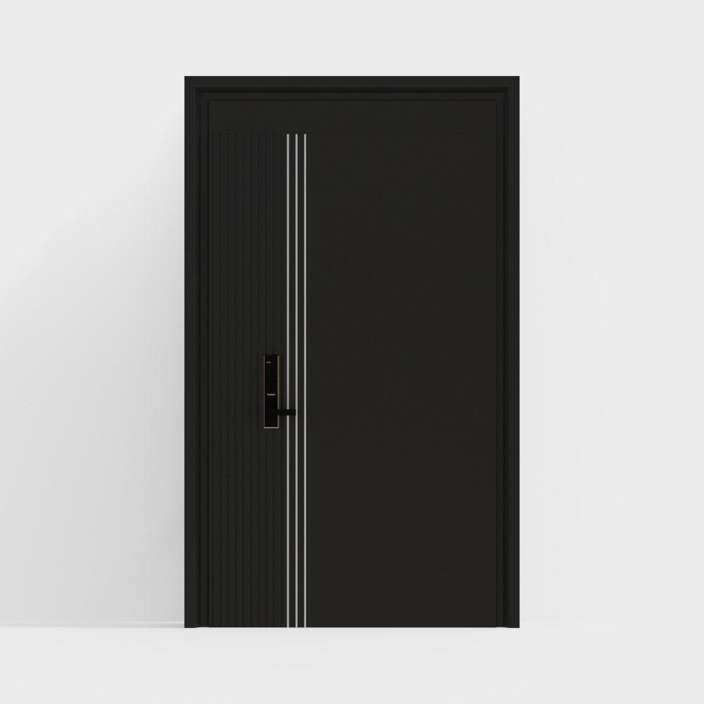 Modern black security doors