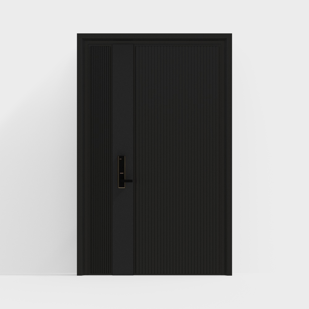 Modern vertically patterned security doors