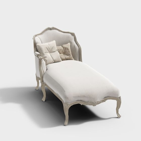 Elegant French Armchair 3D model