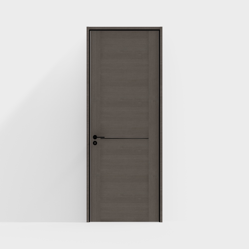 Modern wooden bedroom door