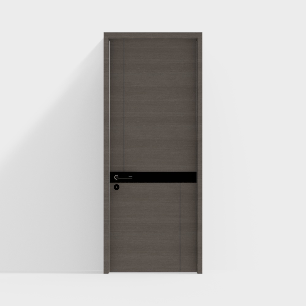 Modern wooden bedroom door