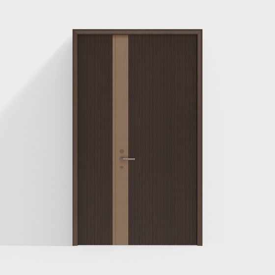 Striped Wood Door 3D model