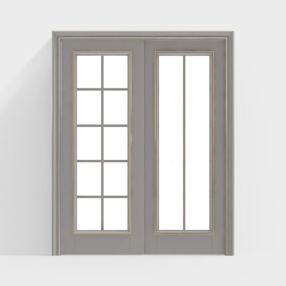 Stylish Modern Glass Door 3D model