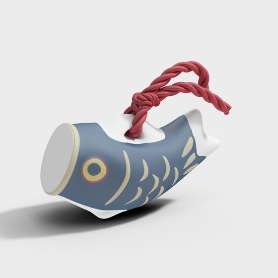 Elegant Low-Polygon Colorful Fish 3D model
