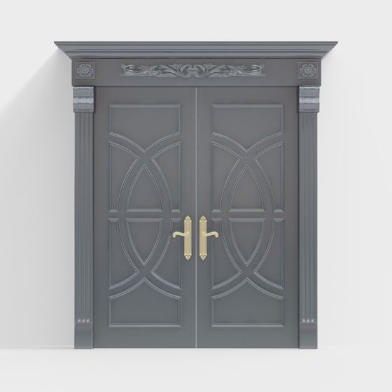 Elegant Double Door 3D Model for Modern Spaces