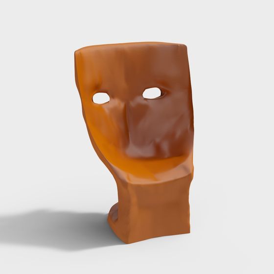 Mask Head 3D Model - Unique Digital Art