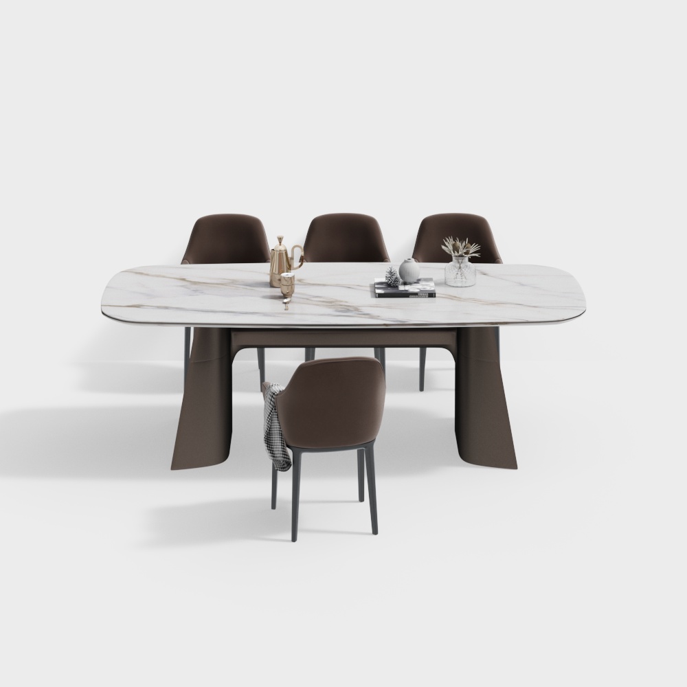 Baxter modern dining table and chairs