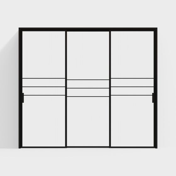 Industrial Style Sliding Door 3D model