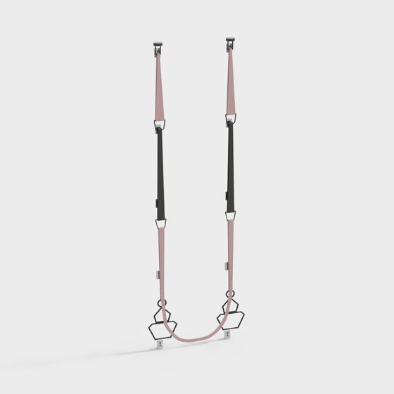 Low Poly Pink Ribbon Chair 3D model