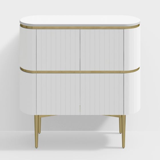 Elegant Art Deco Dresser 3D model