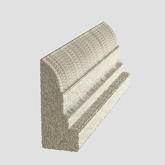 Gray Waist Line Decorative Trim 3D Model