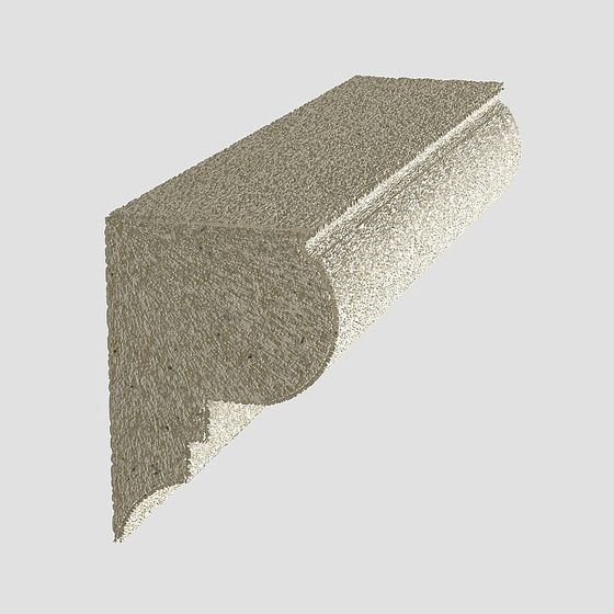 Gray Column Cap Line 3D Model for Elegant Finishing Touches