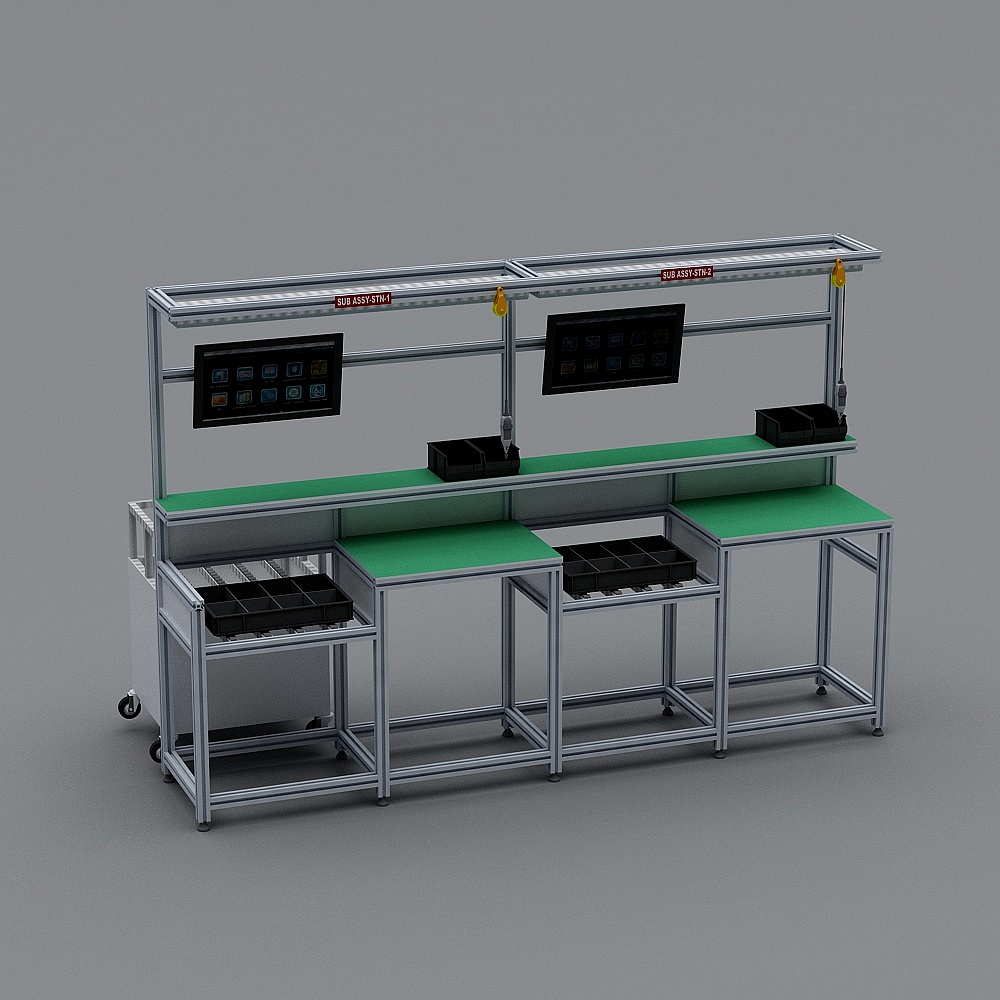 Industrial Assembly Workstation 3D model