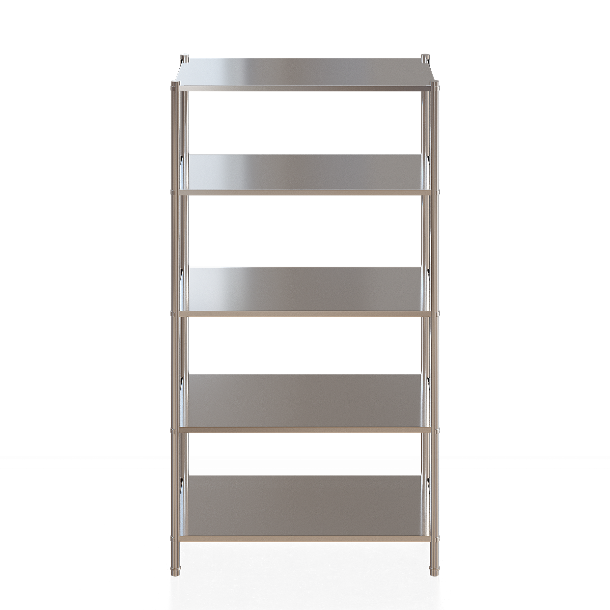 Stylish Metal Bookshelf 3D Model – Low-Poly Modern Design