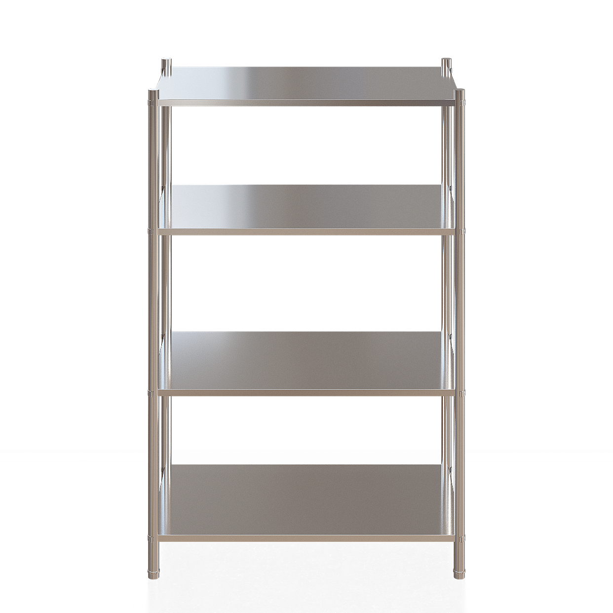 Stylish Metal Bookshelf 3D Model – Low-Poly Modern Design