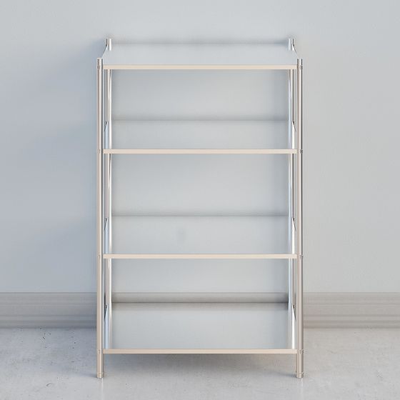 Stylish Metal Bookshelf 3D model