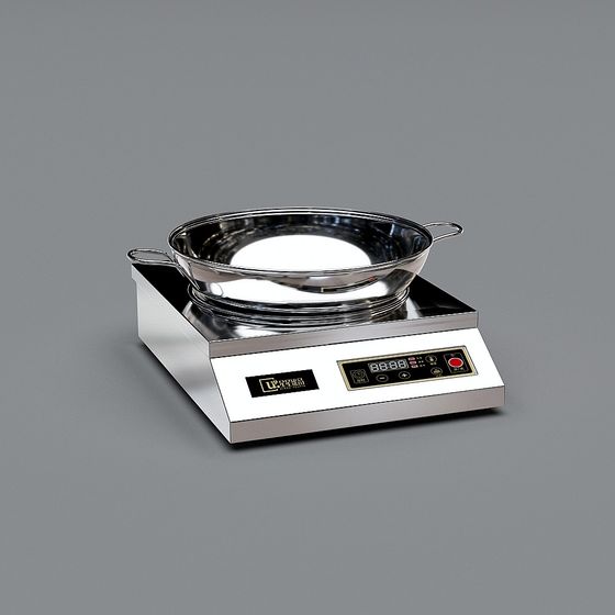 Commercial Concave Induction Cooker 3D Model