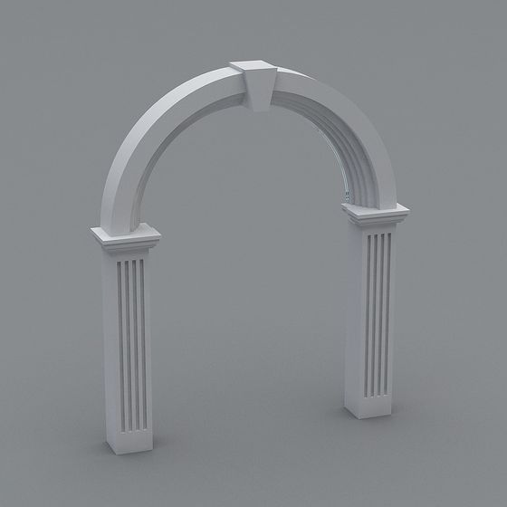 Elegant Low-Poly Archway 3D model