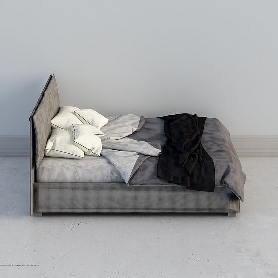 Elegant Bed 3D model for Contemporary Spaces