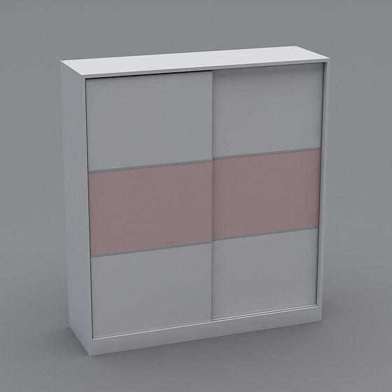 Modern Minimalist Sliding Cabinet 3D model