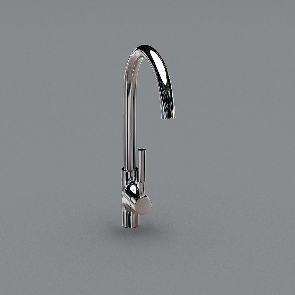 Sleek Kitchen Faucet 3D Model