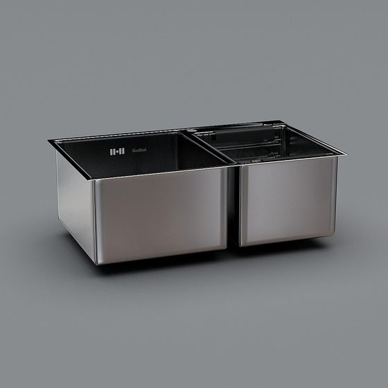 Lavabo Doppio 780x480x230 con Scarico