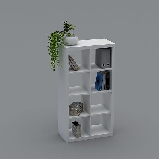 Modern Minimalist Bookshelf 3D model