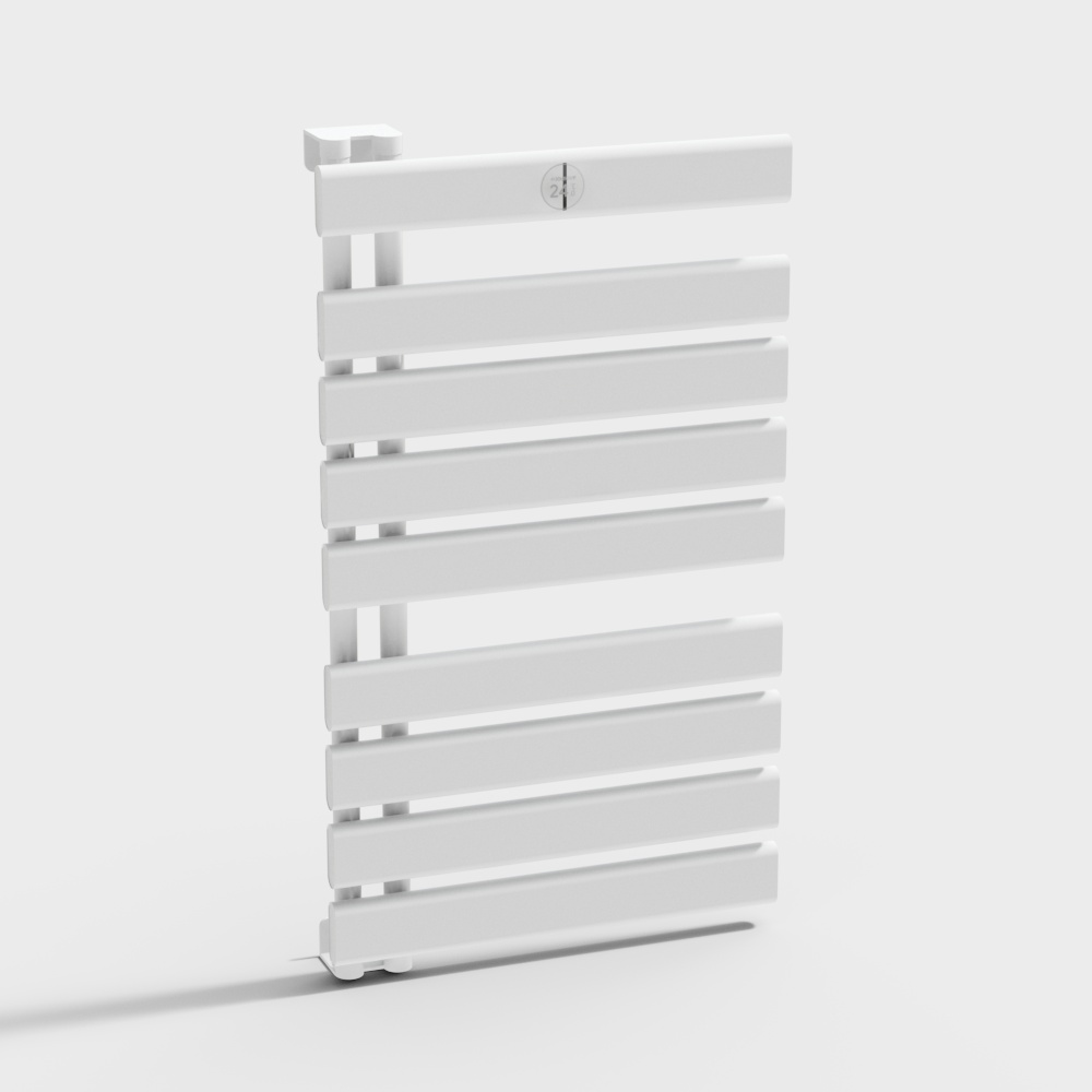 Modern white electric towel rail