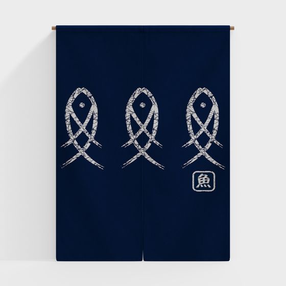 Elegant Low-Polygon Fish Pattern 3D Model