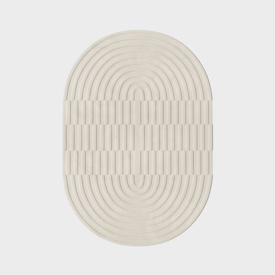 Elegant Oval Carpet 3D model